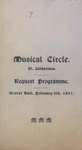 Teresa Vanderburgh's Musical Scrapbook #1 - Program for a Concert by the Musical Circle