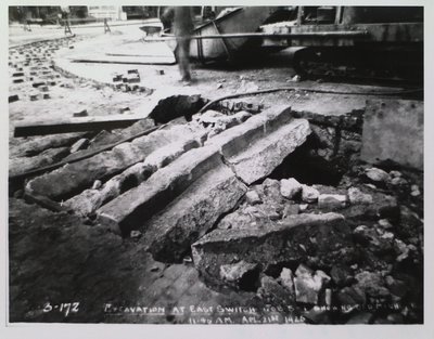 Railway Construction Showing Old Manhole