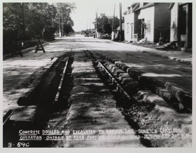 Railway Construction at Ontario Street Near Port Dalhousie Diamond