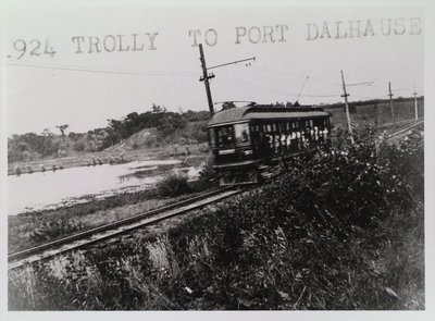 An NS&T Trolley Car Traveling to Port Dalhousie