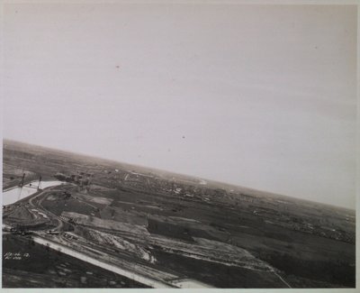 The Flight Locks on the Welland Ship Canal and the Town of Thorold