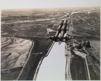 The Twin Flight Locks 4, 5 & 6 Looking South on the Welland Ship Canal