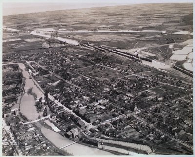 The Old Welland Canal, The Welland Ship Canal and the Third Welland Canal in Thorold