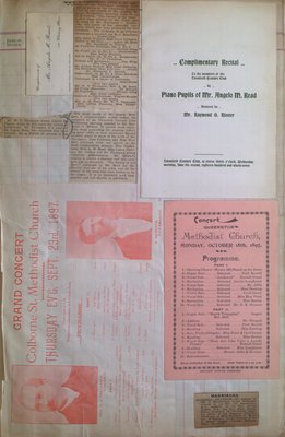 Teresa Vanderburgh's Musical Scrapbook #1 - Newspaper Clippings and Concert Programs