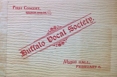 Teresa Vanderburgh's Musical Scrapbook #1 - Buffalo Vocal Society Concert Program