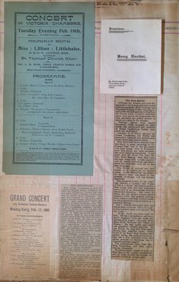 Teresa Vanderburgh's Musical Scrapbook #1 - Newspaper Clippings, and Concert and Recital Programs