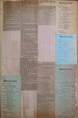 Teresa Vanderburgh's Musical Scrapbook #1 - Newspaper Clippings and Musical Circle Concert Programs