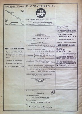 Teresa Vanderburgh's Musical Scrapbook #1 - Grand Opera House Concert Programme