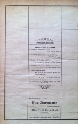 Teresa Vanderburgh's Musical Scrapbook #1 - Grand Opera House Concert Programme