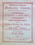 Teresa Vanderburgh's Musical Scrapbook #1 - Welland Avenue Methodist Church Anniversary Pamphlet