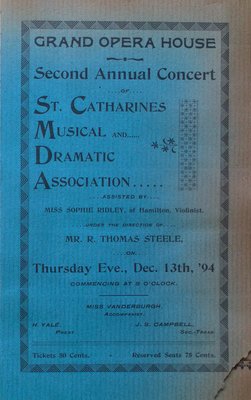 Teresa Vanderburgh's Musical Scrapbook #1 - Concert Program