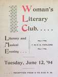 Teresa Vanderburgh's Musical Scrapbook #1 - Woman's Literary Club Event Program