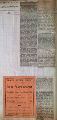 Teresa Vanderburgh's Musical Scrapbook #1 - Newspaper Clippings and Concert Program