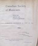 Teresa Vanderburgh's Musical Scrapbook #1 - Canadian Society of Musicians Ninth Annual Convention