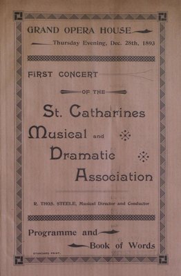 Teresa Vanderburgh's Musical Scrapbook #1 - Concert Program