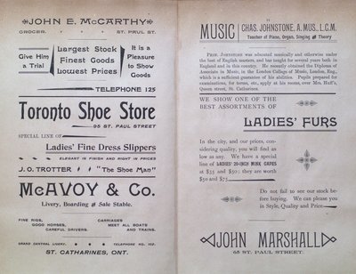 Teresa Vanderburgh's Musical Scrapbook #1 - Concert Program