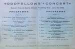 Teresa Vanderburgh's Musical Scrapbook #1 - Oddfellows Concert Program