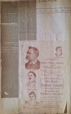 Teresa Vanderburgh's Musical Scrapbook #1 - Concert Program and Newspaper Clippings