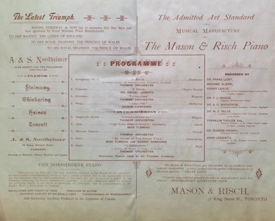 Teresa Vanderburgh's Musical Scrapbook #1 - Concert Program