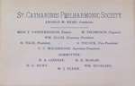 Teresa Vanderburgh's Musical Scrapbook #1 - St. Catharines Philharmonic Society Concert Program