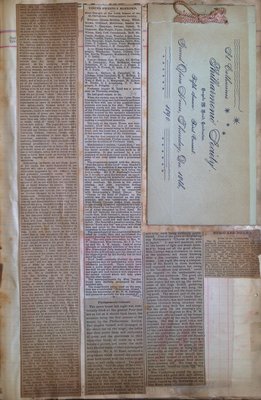 Teresa Vanderburgh's Musical Scrapbook #1 - Newspaper Clippings and Philharmonic Society Program