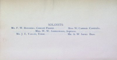 Teresa Vanderburgh's Musical Scrapbook #1 - St. Catharines Philharmonic Society Concert Program