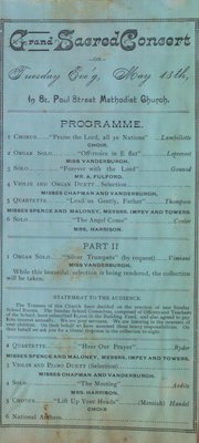 Teresa Vanderburgh's Musical Scrapbook #1 - Concert Program