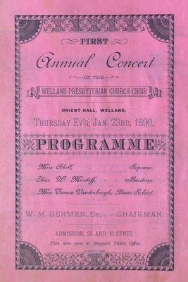 Teresa Vanderburgh's Musical Scrapbook #1 - Concert Program