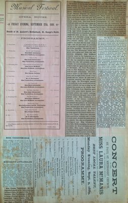 Teresa Vanderburgh's Musical Scrapbook #1 - Concert Programs and Newspaper Clippings