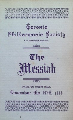 Teresa Vanderburgh's Musical Scrapbook #1 - Toronto Philharmonic Society Program