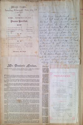 Teresa Vanderburgh's Musical Scrapbook #1 - Pamphets and Letters