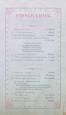 Teresa Vanderburgh's Musical Scrapbook #1 - Program for a Recital by Frederick Archer