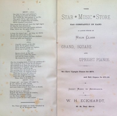 Teresa Vanderburgh's Musical Scrapbook #1 - St. Catharines Philharmonic Society Program