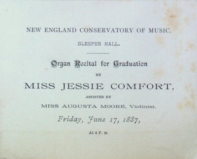 Teresa Vanderburgh's Musical Scrapbook #1 - Organ Recital Program