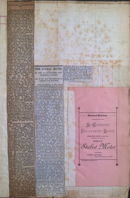 Teresa Vanderburgh's Musical Scrapbook #1 - St. Catharines Philharmonic Society Program and Newspaper Reviews