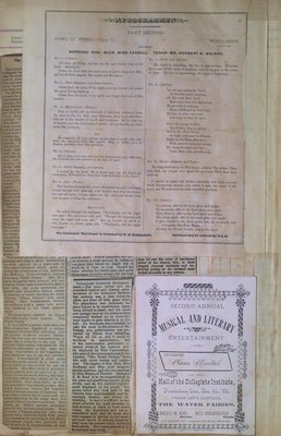 Teresa Vanderburgh's Musical Scrapbook #1 - Newspaper Clippings and Musical Programs