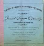 Teresa Vanderburgh's Musical Scrapbook #1 - Queen Street Baptist "Grand Organ Opening"