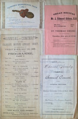 Teresa Vanderburgh's Musical Scrapbook #1 - Various Concert Programs