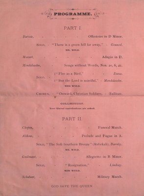 Teresa Vanderburgh's Musical Scrapbook #1 - Program for an Organ Recital given by Mr. J. Edmond Aldous