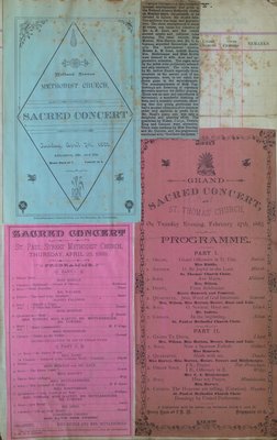 Teresa Vanderburgh's Musical Scrapbook #1 - Sacred Concert Programs and a Newspaper Clipping