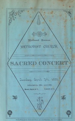 Teresa Vanderburgh's Musical Scrapbook #1 - Welland Avenue Methodist Church Sacred Concert