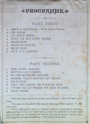 Teresa Vanderburgh's Musical Scrapbook #1 - The Fisk University Jubilee Singers