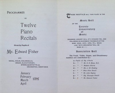 Teresa Vanderburgh's Musical Scrapbook #2 - 12 Piano Recital Programs for Pupils of Mr. Edward Fisher