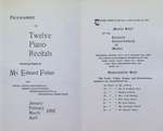 Teresa Vanderburgh's Musical Scrapbook #2 - 12 Piano Recital Programs for Pupils of Mr. Edward Fisher