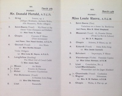 Teresa Vanderburgh's Musical Scrapbook #2 - 12 Piano Recital Programs for Pupils of Mr. Edward Fisher