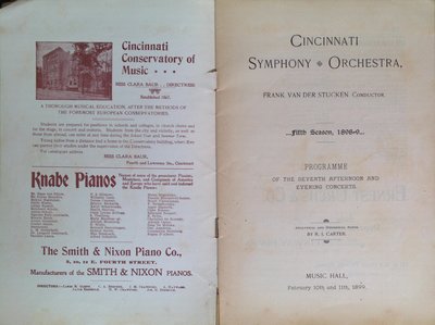 Teresa Vanderburgh's Musical Scrapbook #2 - Cincinnati Symphony Orchestra