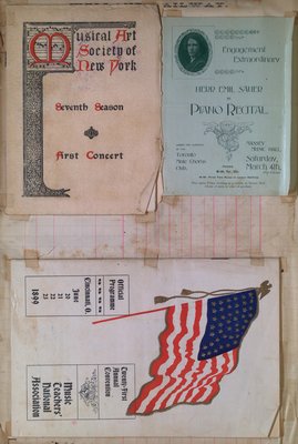 Teresa Vanderburgh's Musical Scrapbook #2 - Concert Programs and Convention Pamphlet