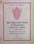 Teresa Vanderburgh's Musical Scrapbook #2 - The American Guild of Organists Order of Service