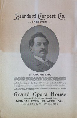 Teresa Vanderburgh's Musical Scrapbook #2 - S. Kronberg at the Grand Opera House