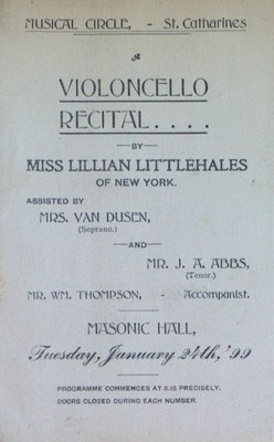 Teresa Vanderburgh's Musical Scrapbook #2 - Musical Circle Violoncello Recital